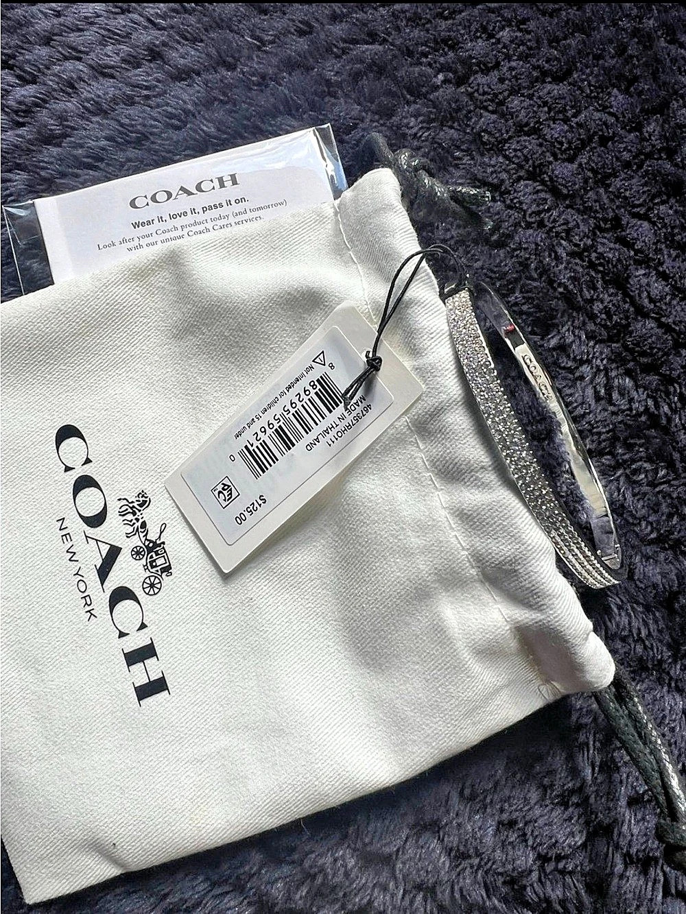 Coach Pave Bangle Crystal NWT